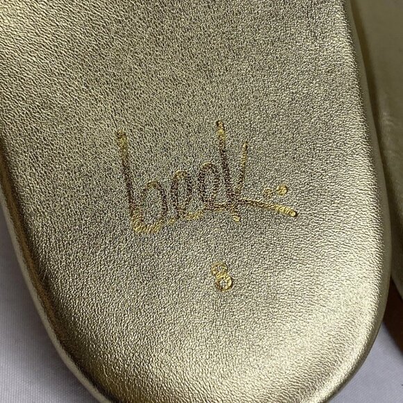 Beek Women's Sunbeam Flip Flop Sandals Gold Size 8 – Leather with Arch Support - Picture 3 of 6